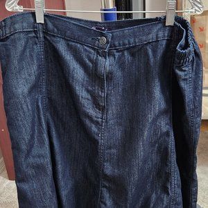 Roamans Blue Jean Skirt 22w Skirt #32
